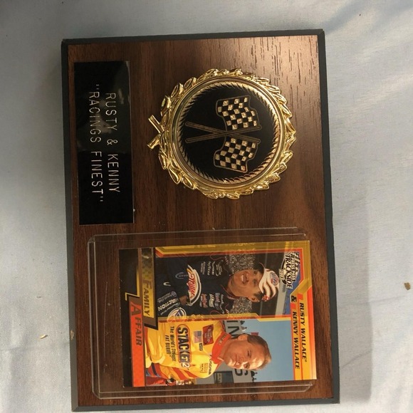 Rusty Kenny Wallace Plaque with Picture Card Excellent Condition NASCAR - Picture 2 of 2